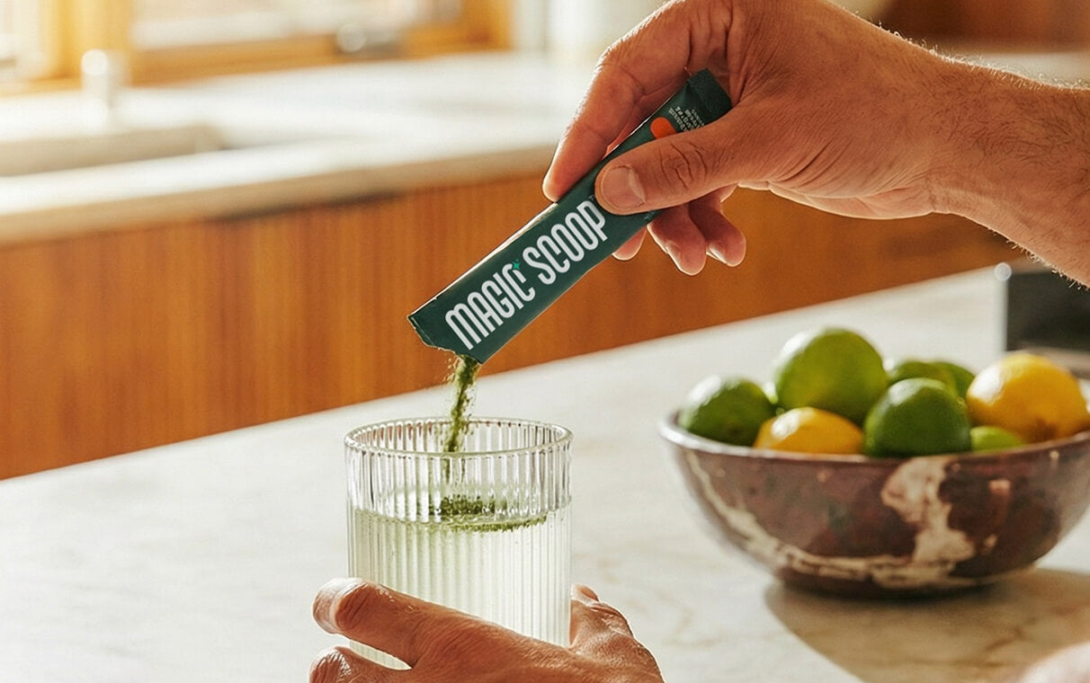 Magic Scoop greens being scooped