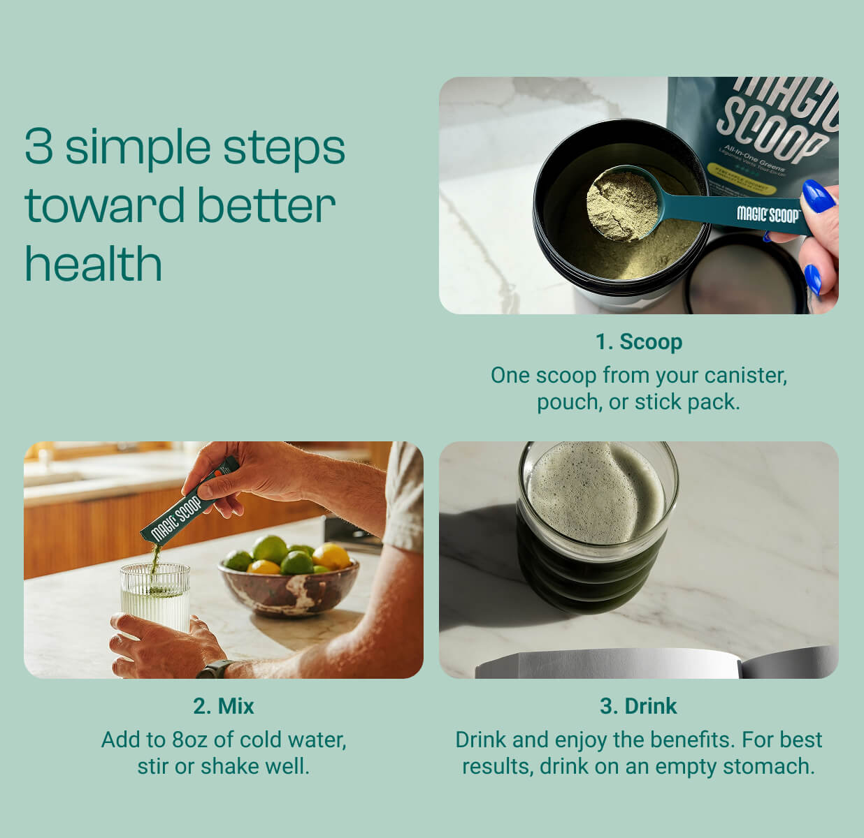 3 simple steps toward better health with Magic Scoop