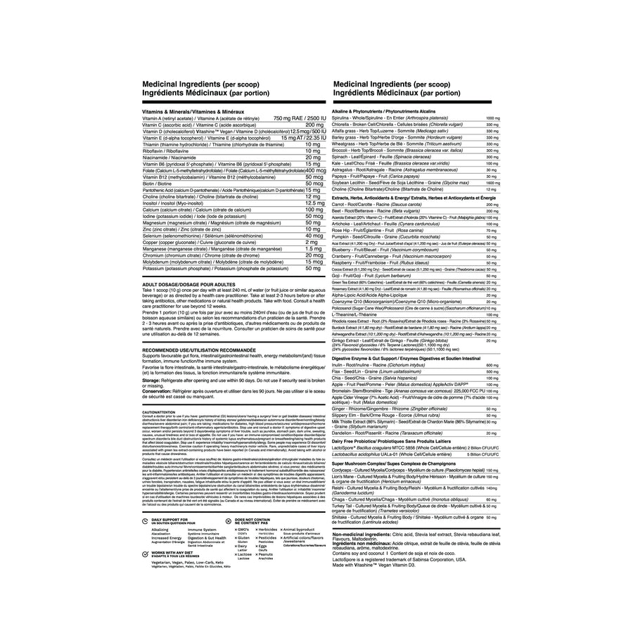 Magic Scoop Medicinal Ingredient list on a white background.